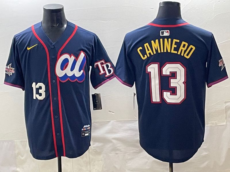 Men 2025 Tampa Bay Rays #13 Caminero Drak Blue All star Nike MLB Jersey style 05->tampa bay rays->MLB Jersey